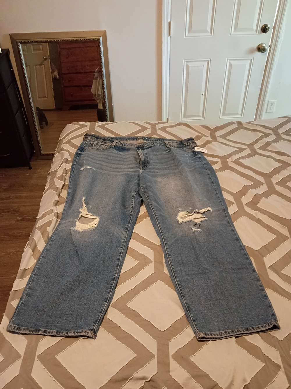 Old Navy Light Blue Ripped Boyfriend Jeans
